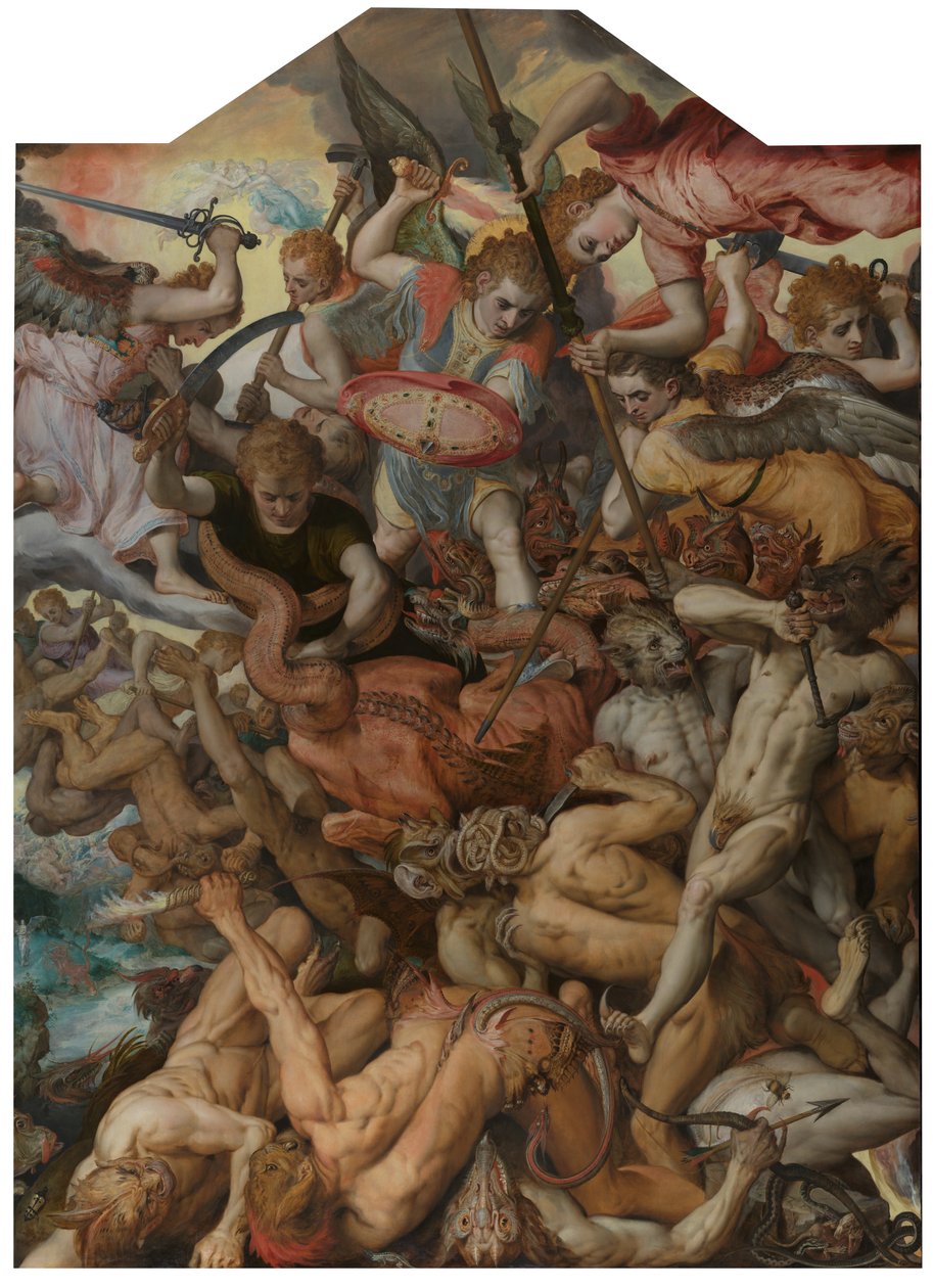 De val van de Rebel Angels door Frans Floris