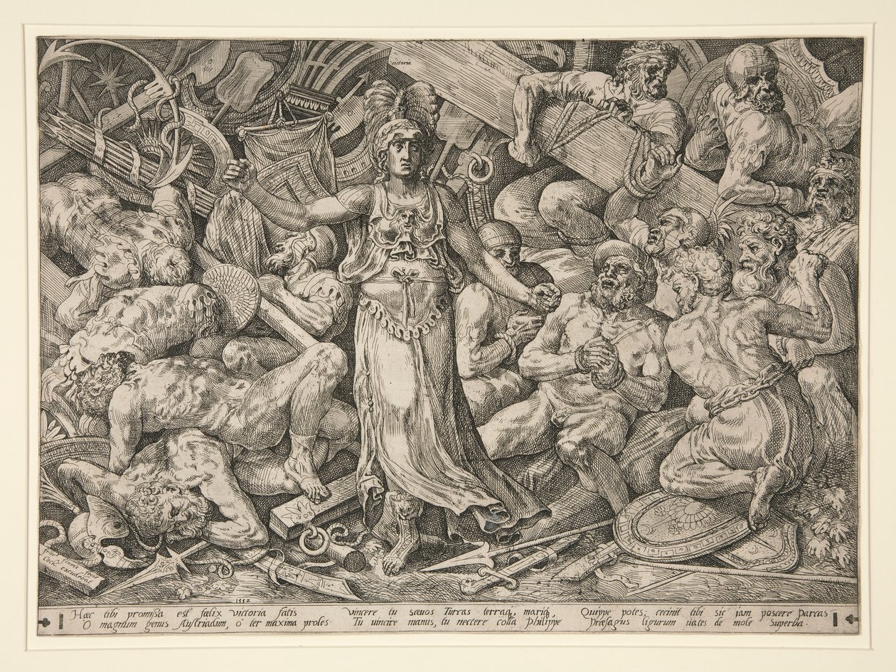 Victoria Omringd door Gevangenen en Trofeeën door Frans Floris the Elder