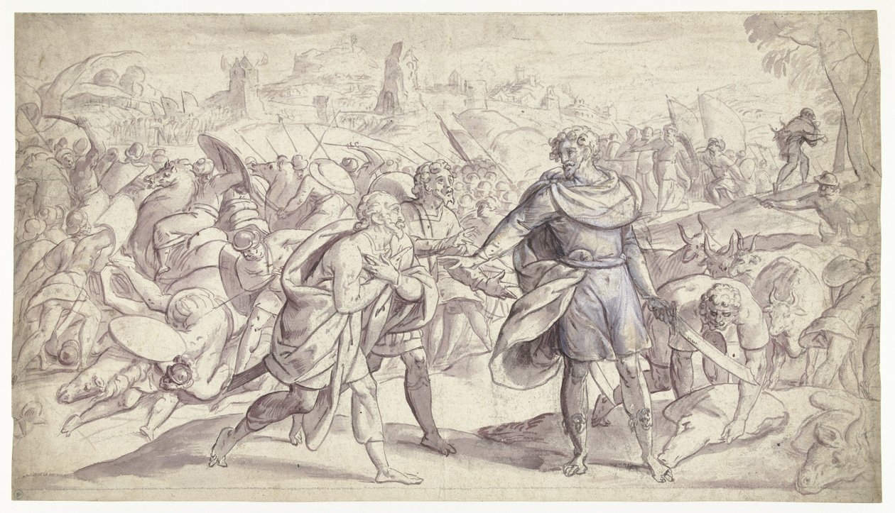 Jozua stuurt boodschappers naar Ai (Historie van Jozua) door Frans Francken (I)