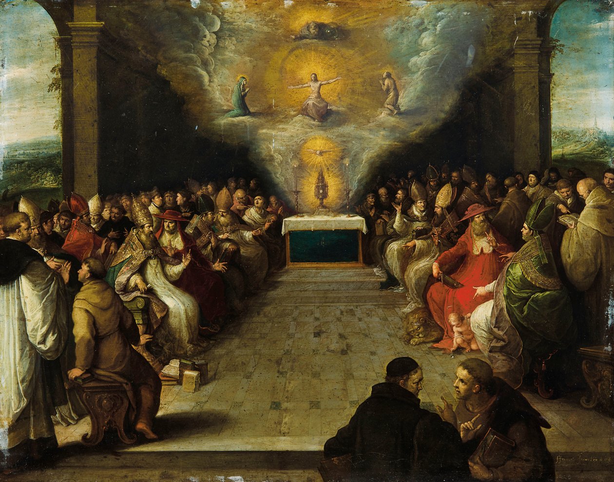 Disputatie van het Heilig Sacrament door Frans Francken the Younger