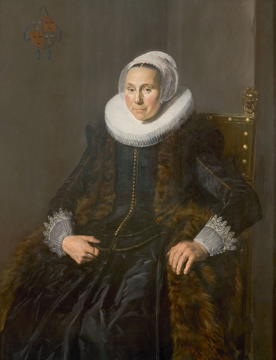 Portrait of Cornelia Claesdr. Vooght (-) door Frans Hals