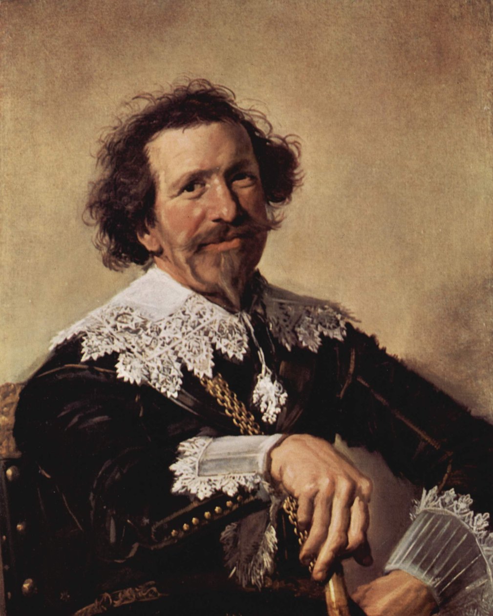 Portrait of Pieter van den Broecke (1585-1640) door Frans Hals