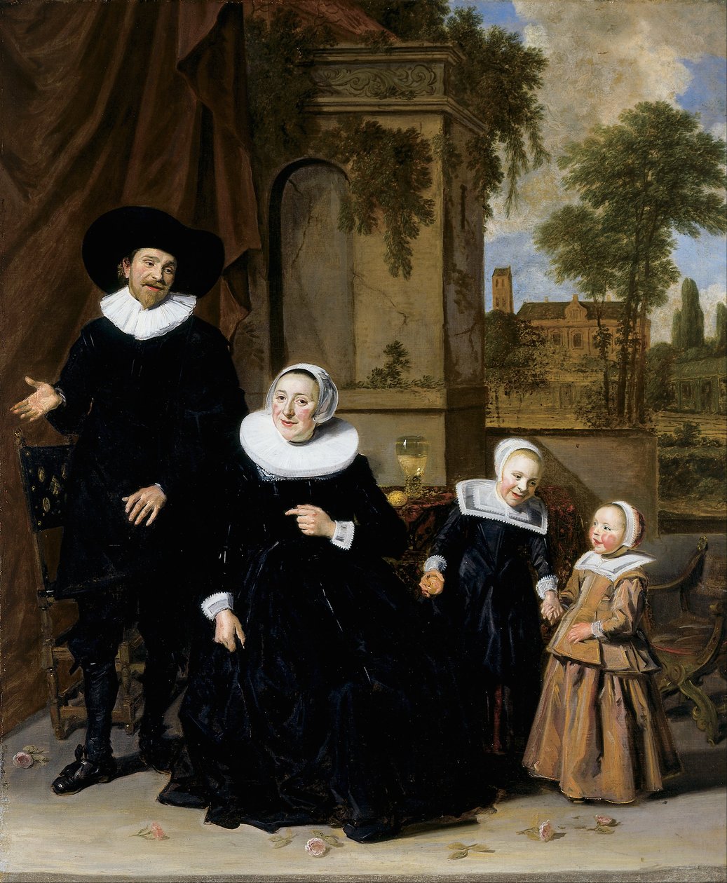 Portret van een Nederlands gezin door Frans Hals