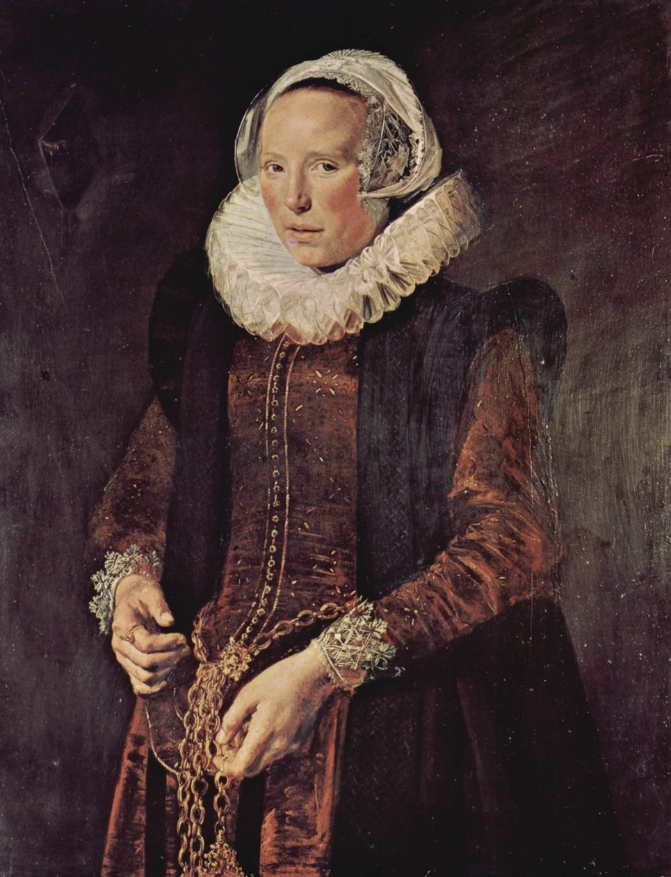Portret van een vrouw door Frans Hals