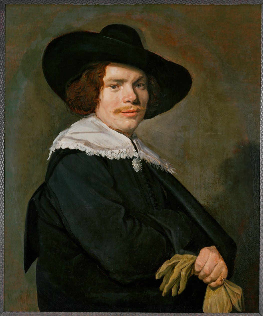 Portret van een jonge man ... (schilderij op doek) door Frans Hals