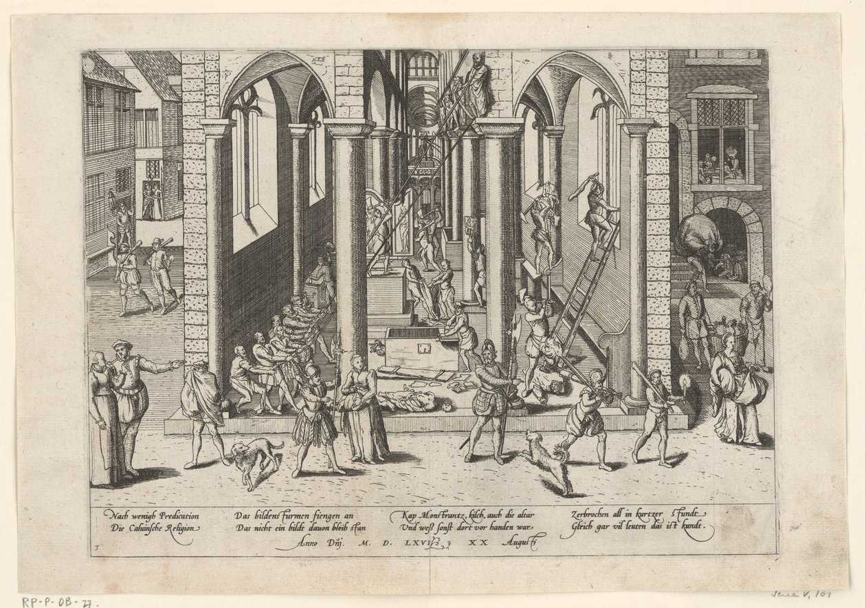 Beeldenstorm, 1566 door Frans Hogenberg