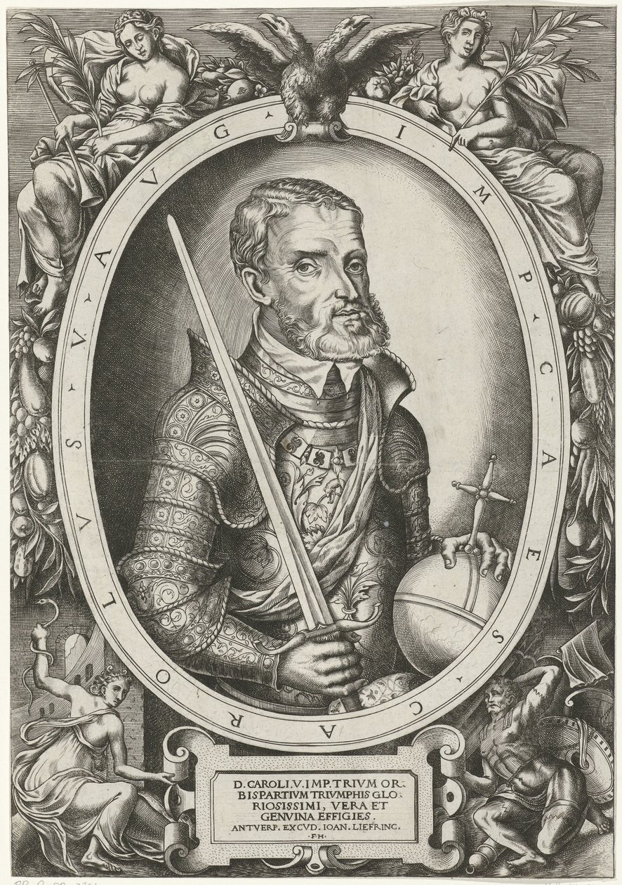 Portret van Karel V van Habsburg door Frans Huys