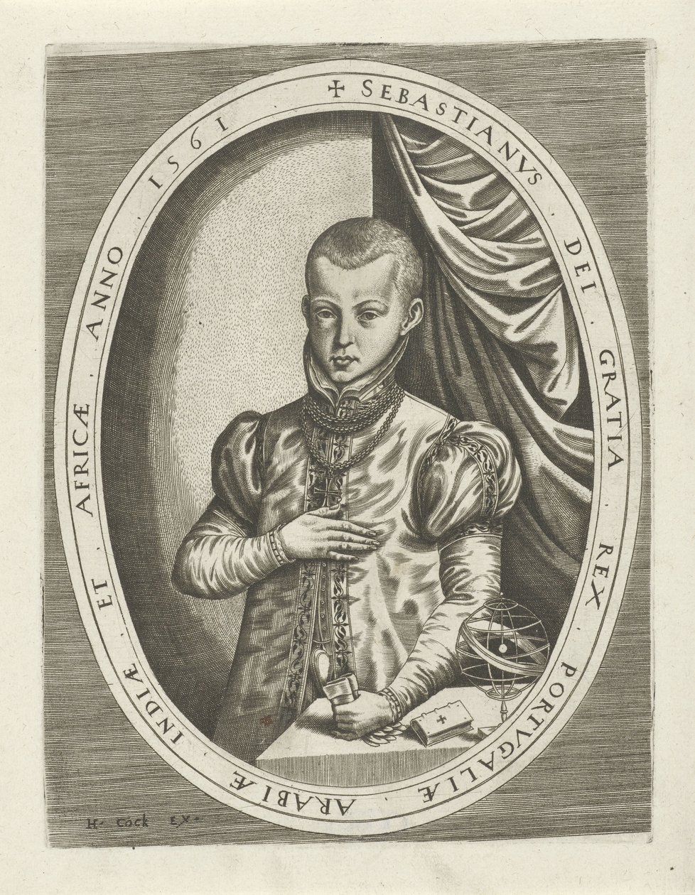 Portret van Sebastiaan I van Portugal door Frans Huys