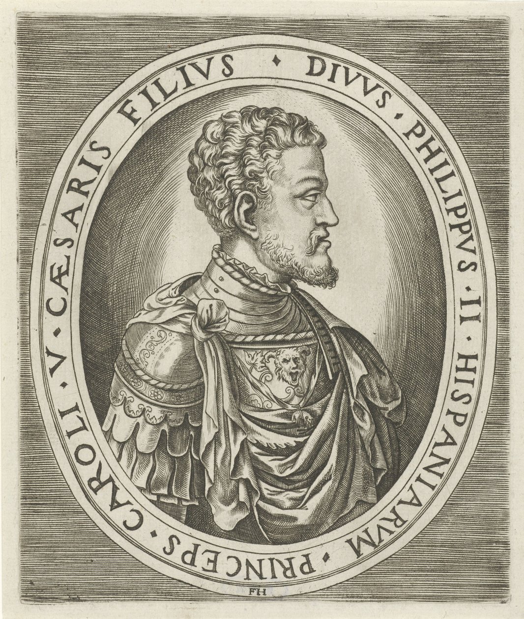 Portret van koning Filips II, koning van Spanje door Frans Huys