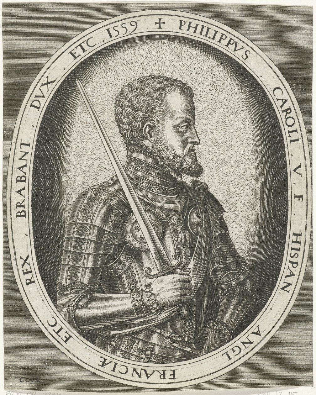 Portret van koning Filips II van Spanje door Frans Huys