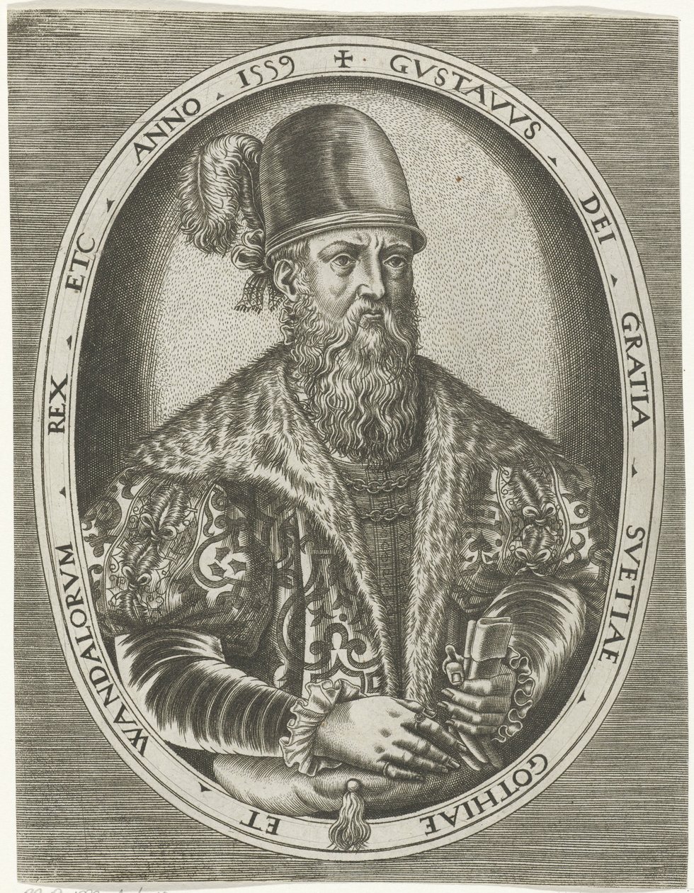 Portret van koning Gustaaf I van Zweden door Frans Huys