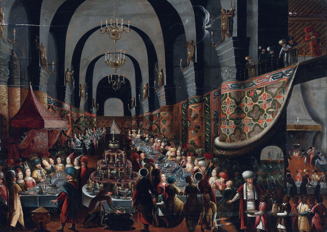 Het Feest van Balthazar, Schilderij van Franz Francken II door Frans II Francken