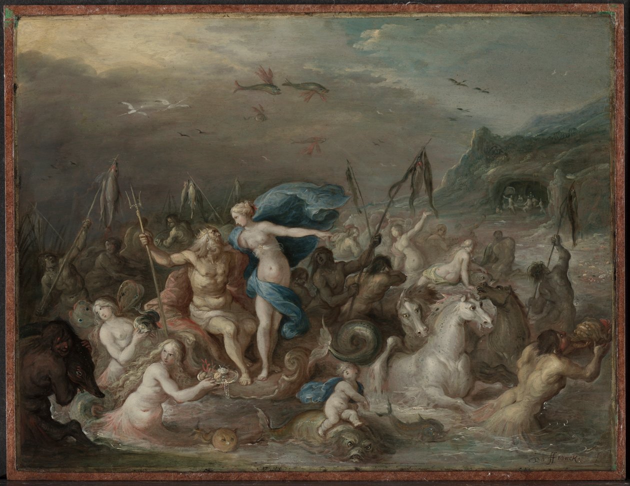 De triomf van Neptunus en Amphitrite door Frans II Francken