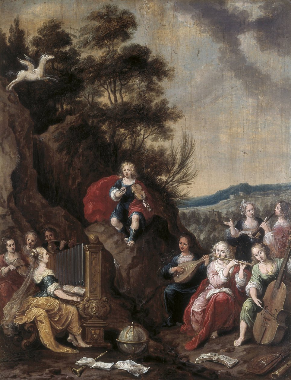 Muziekconcert met Apollo door Frans II the Younger Francken