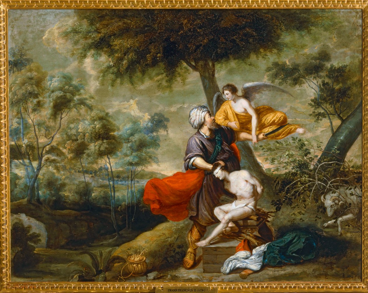 Het offer van Izaäk ... door Frans II the Younger Francken