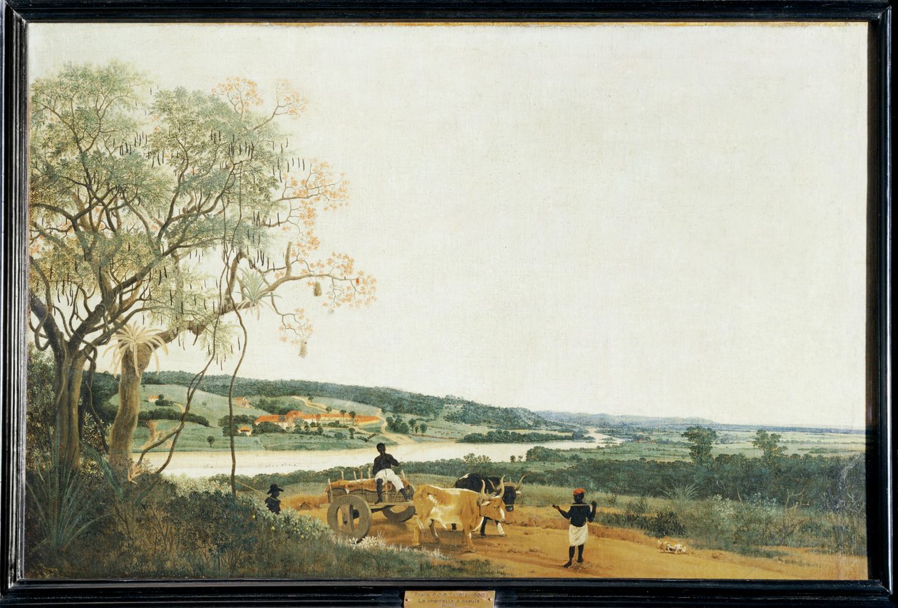 De ossenkar, het Braziliaanse landschap ... door Frans Jansz Post