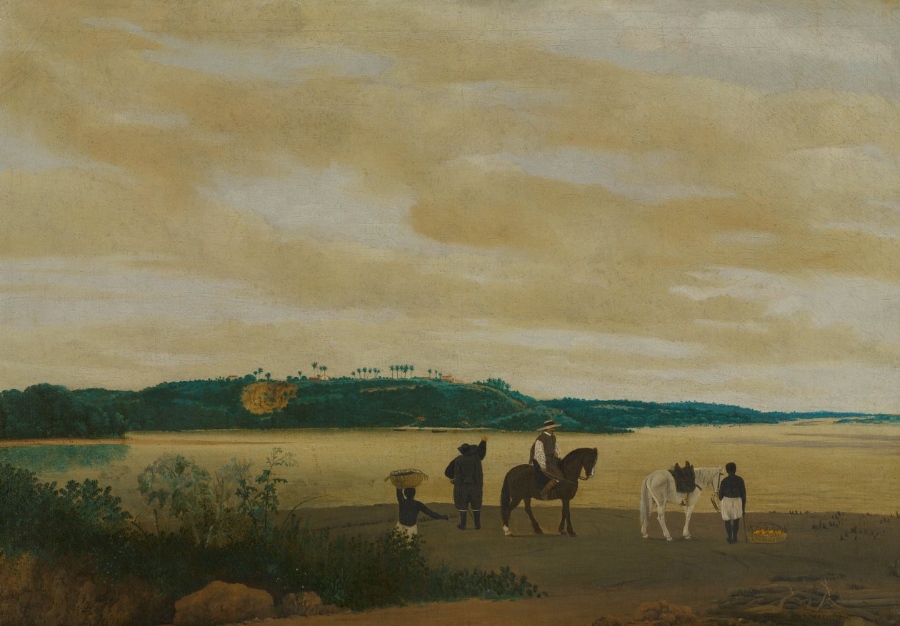 Gezicht op het Eiland Itamaracá, Brazilië door Frans Post