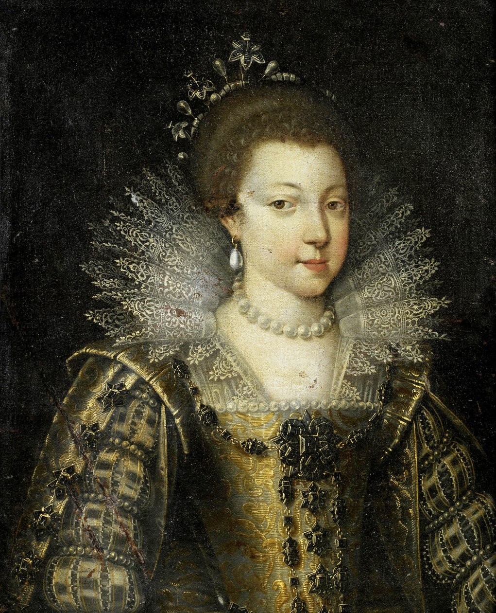 Cirkel van Pourbus - Portret van een jonge dame, mogelijk Elizabeth van Frankrijk door Frans Pourbus the Younger