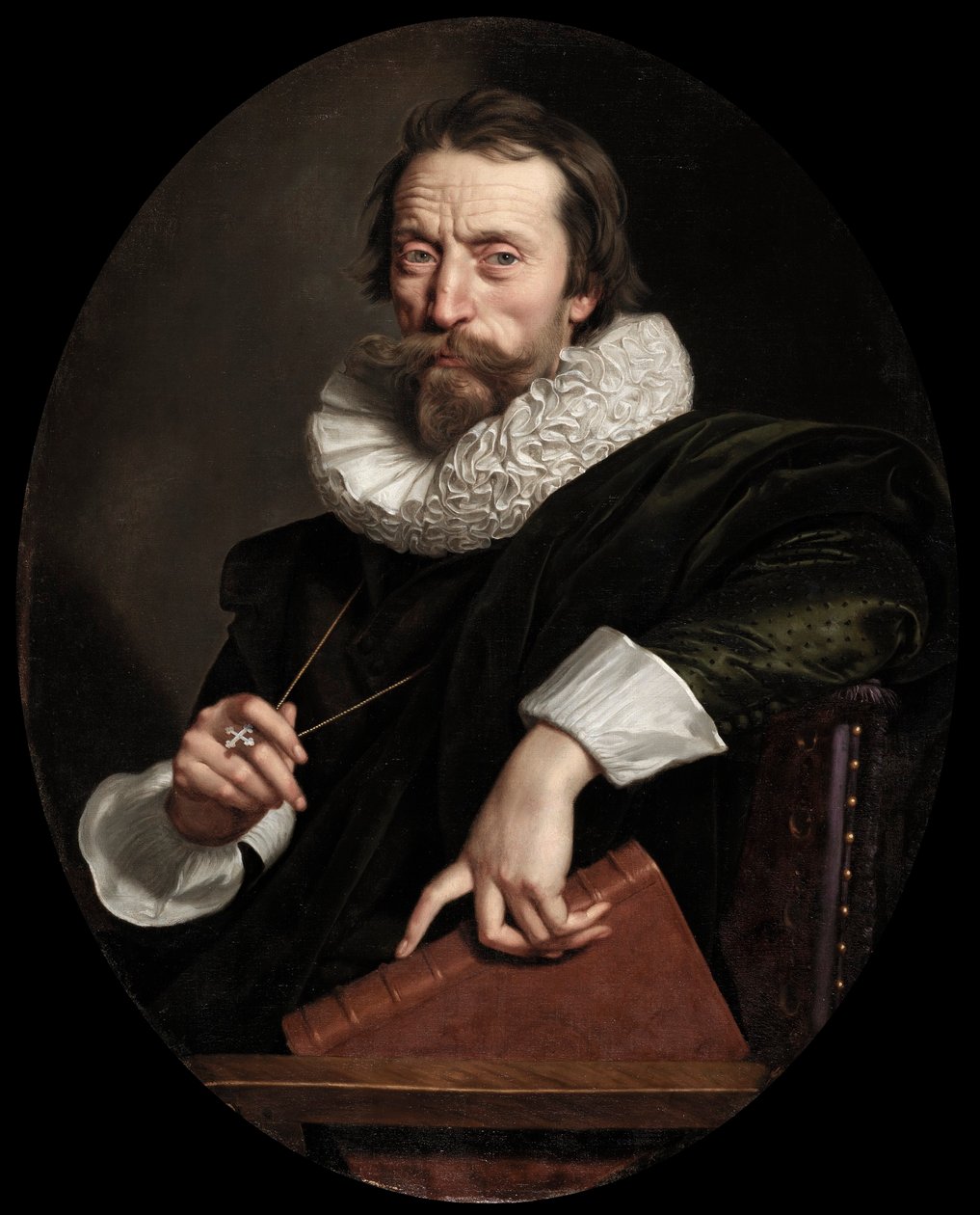Portret van de Italiaanse dichter Giambattista Marino door Frans Pourbus the Younger