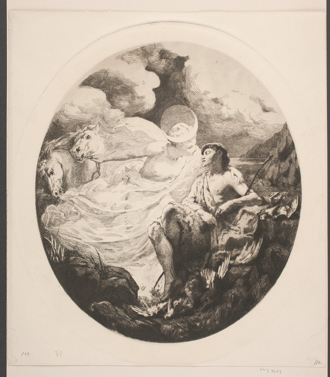Selene en Endymion door Frans Schwartz