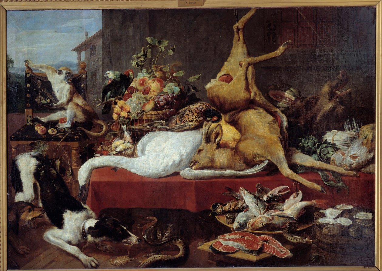 Stilleven met wild door Frans Snyders