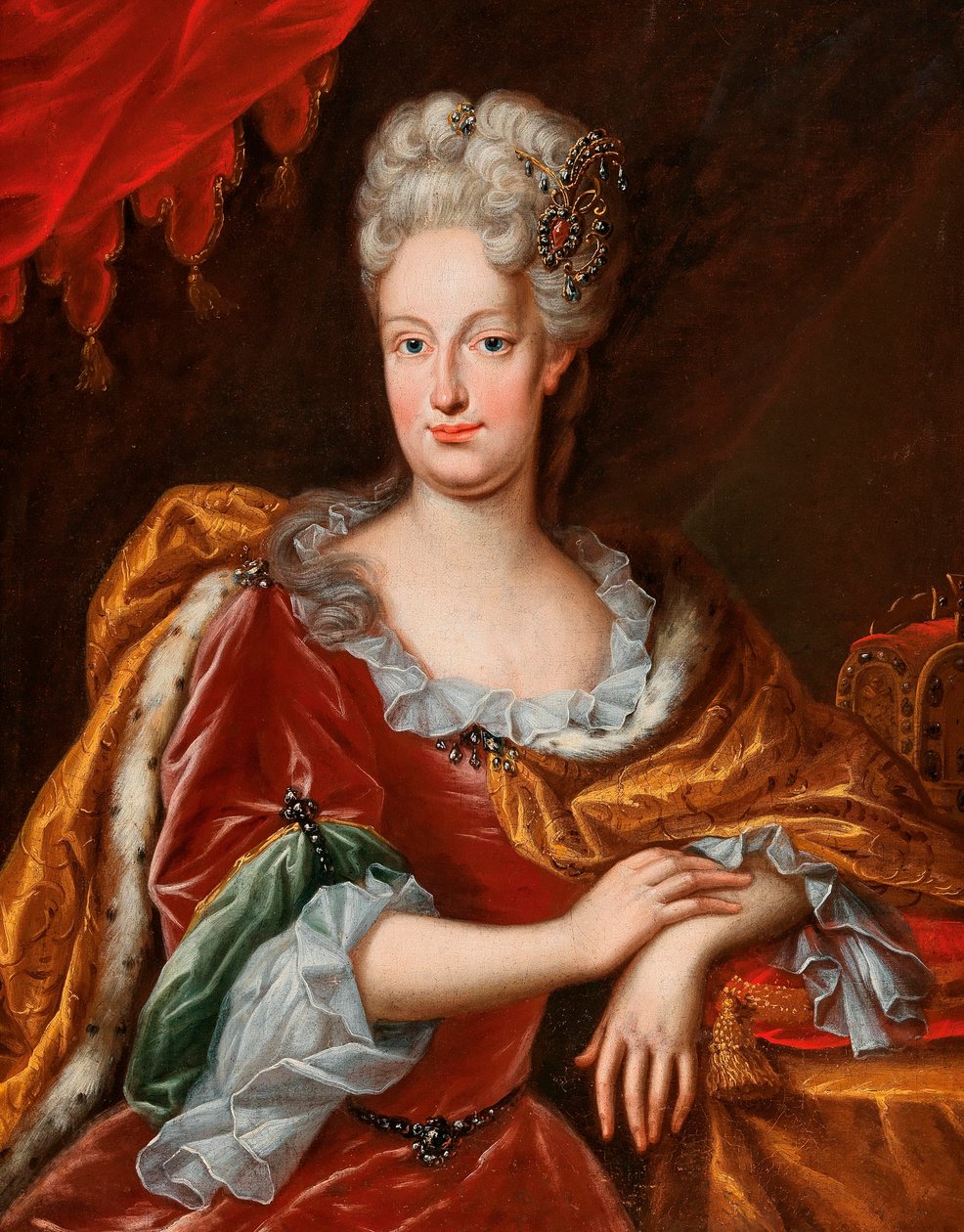 Portret van keizerin Elisabeth Christine (1691-1750) door Frans van Stampart