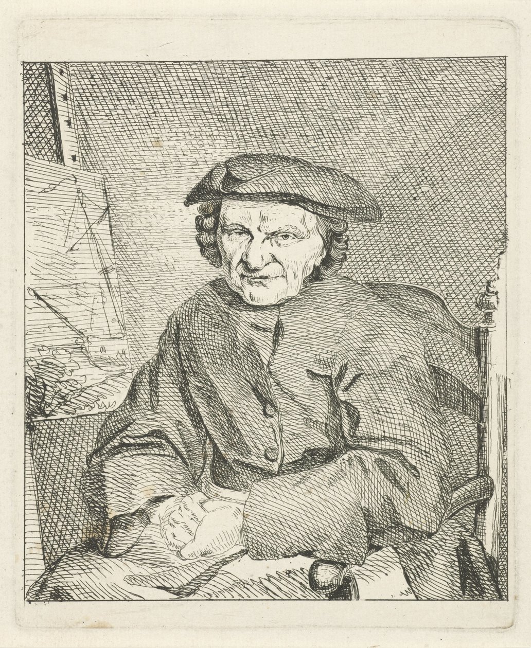 Portret van Adam Silo door Frans van der Mijn