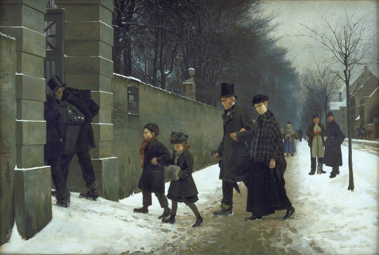 Een begrafenis door Frants Henningsen