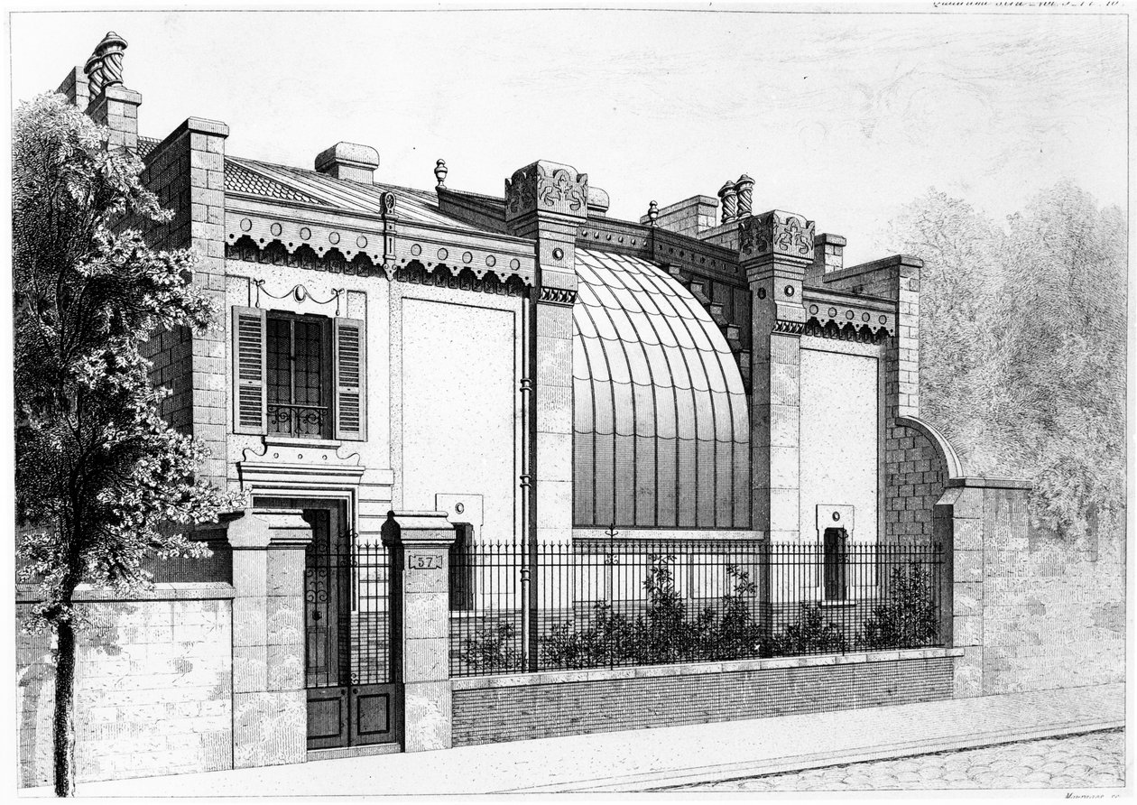 Atelier van de schilder, 57, boulevard Arago, Parijs. 1878 door Frantz Huguelin