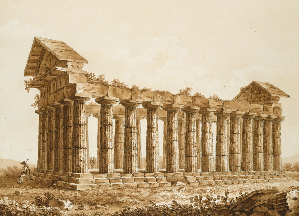 De Tempel van Concordia in Agrigentum door Franz Kaisermaan