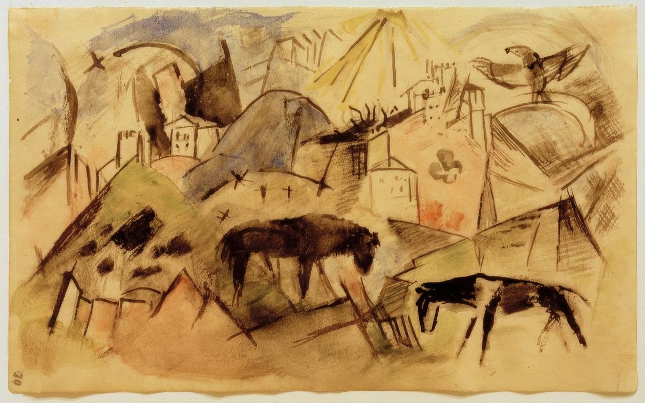 Het arme land Tirol door Franz Marc