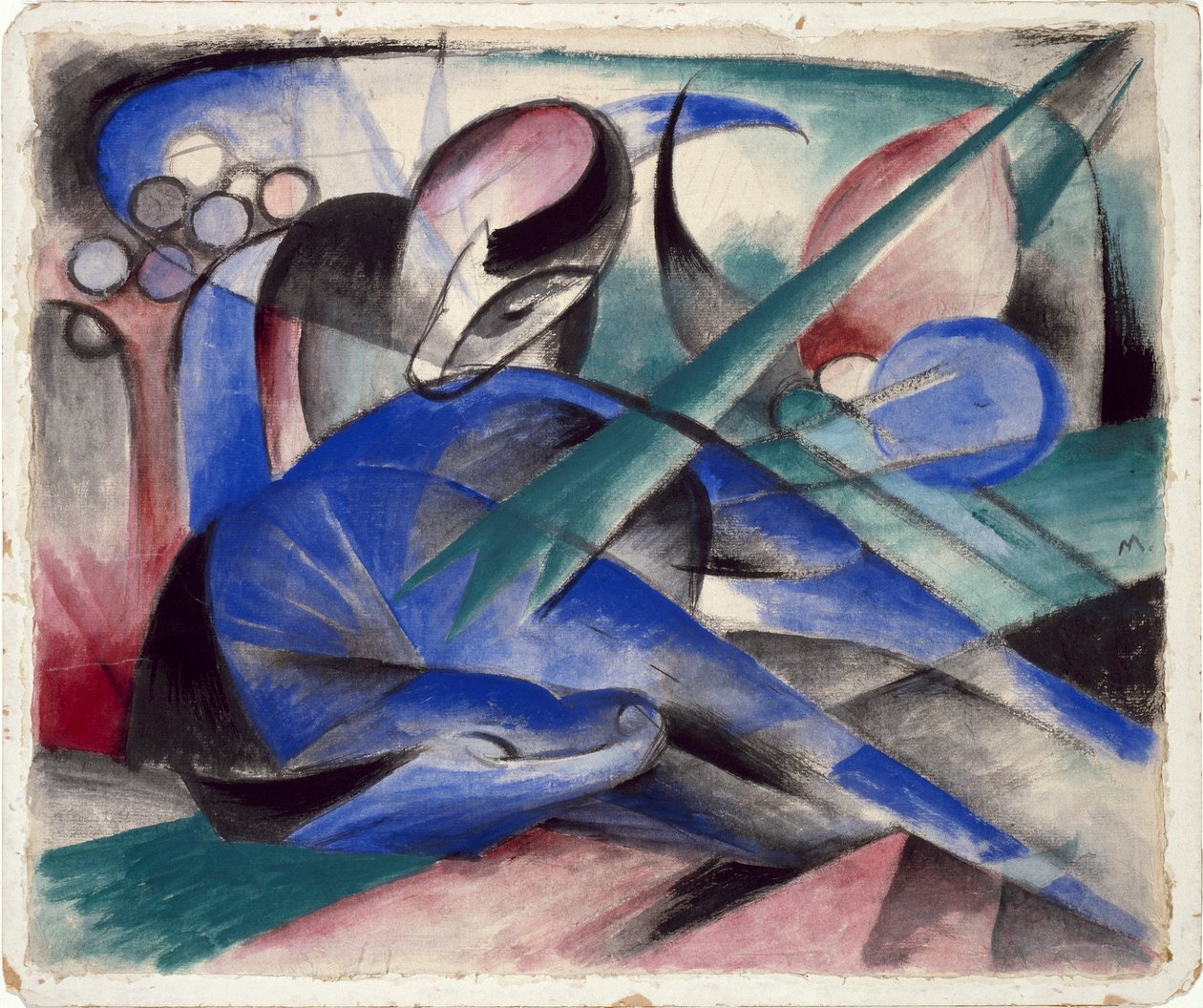 Dromend Paard door Franz Marc