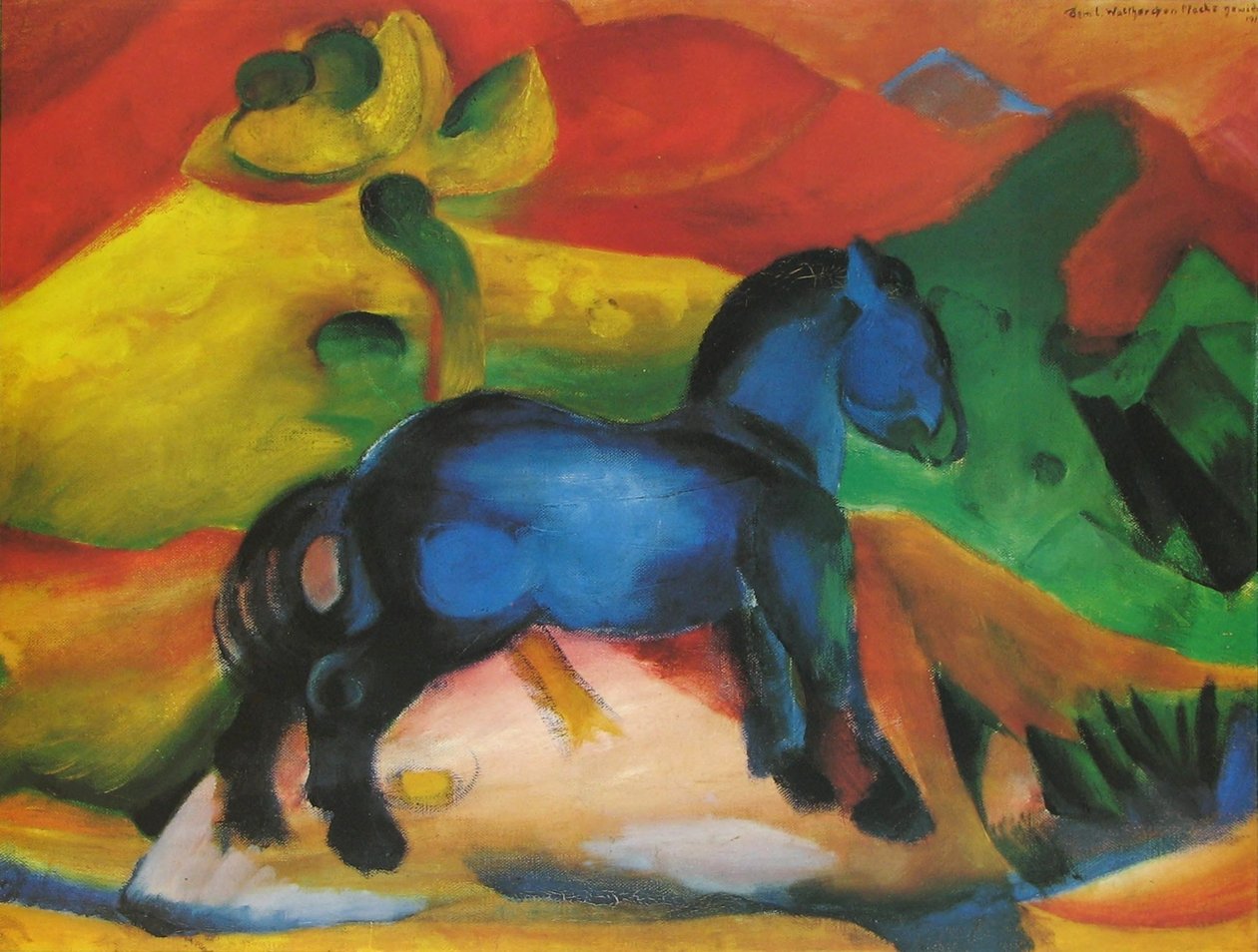 Het blauwe paardje door Franz Marc