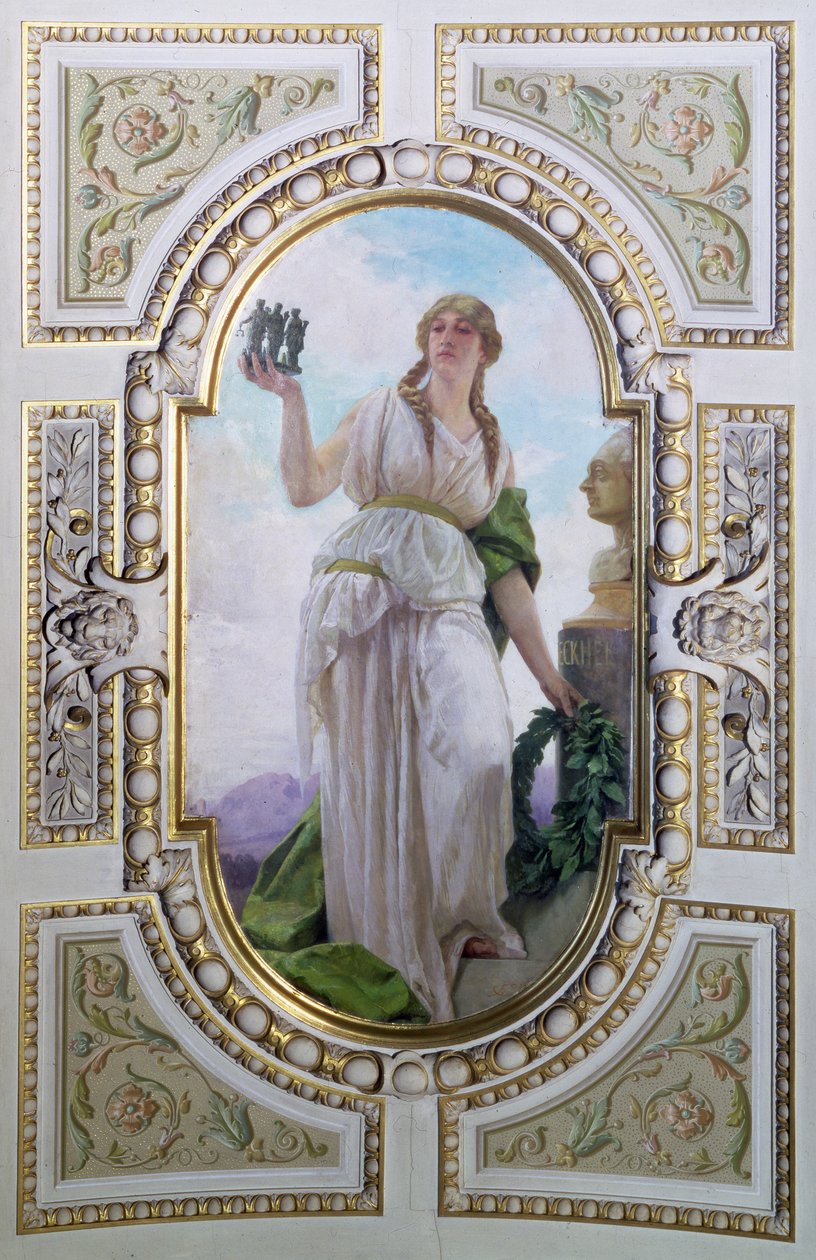 Allegorisch figuur van Numismatiek, 1890 door Franz Xaver Simm