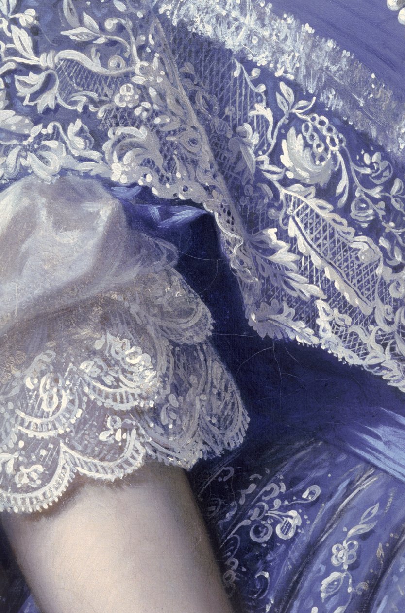 Portret van een vrouw (detail) door Franz Xaver Winterhalter