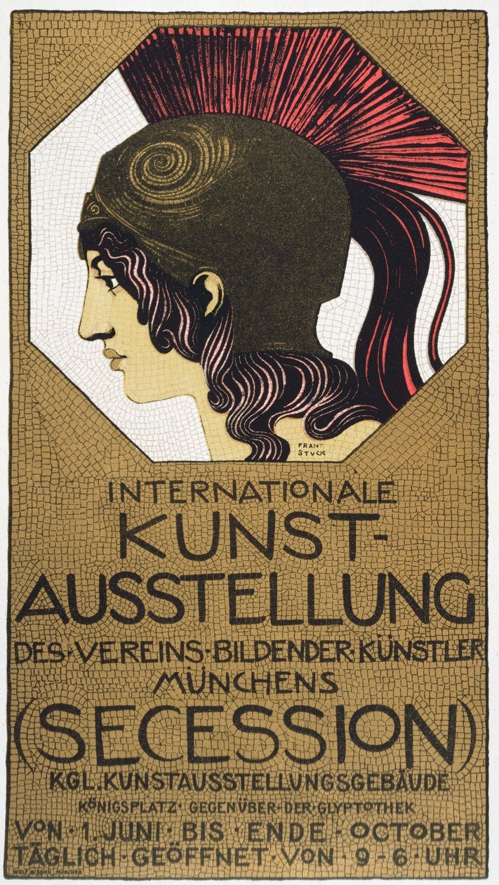 Poster voor een Tentoonstelling van Secessionistische Kunst, 1893 door Franz von Stuck
