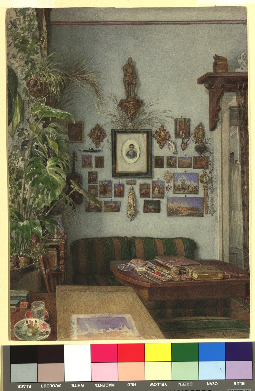 Het atelier van de schilder Franz Alt door Franz Alt