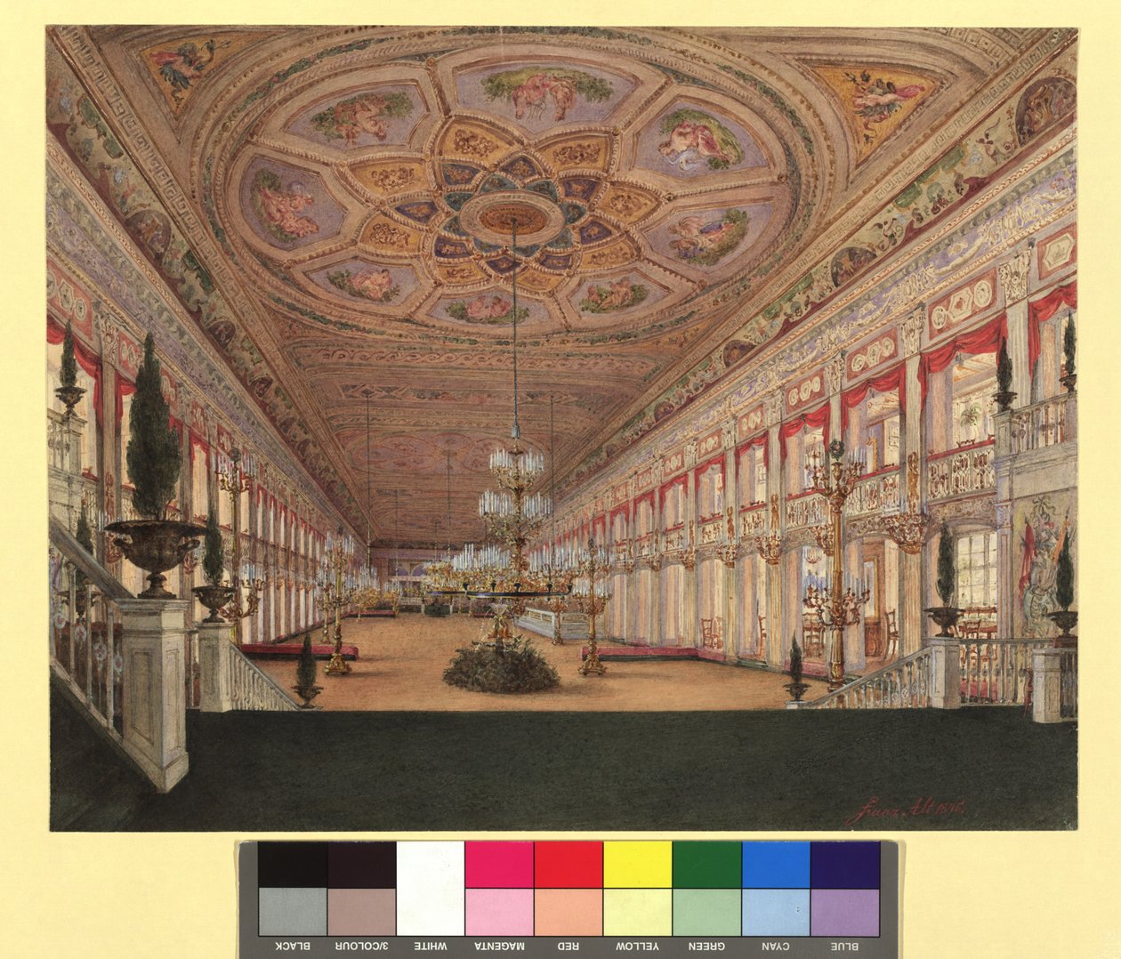 Odeonzaal, interieur door Franz Alt