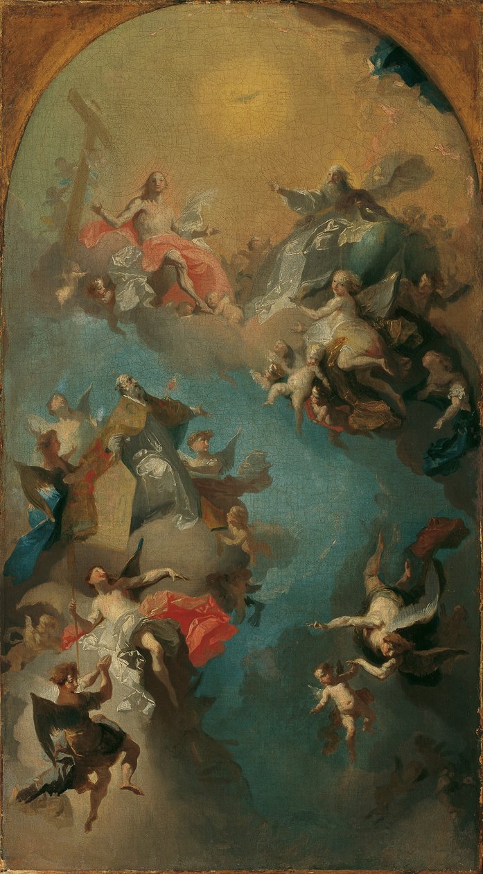 De opname van de heilige Augustinus in de hemel door Franz Anton Maulbertsch