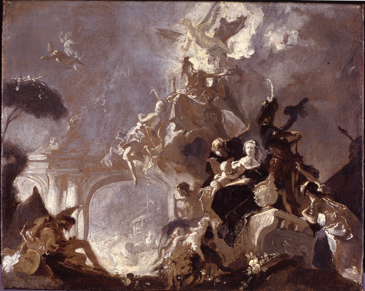 Ontwerp voor een plafondschildering door Franz Anton Maulbertsch