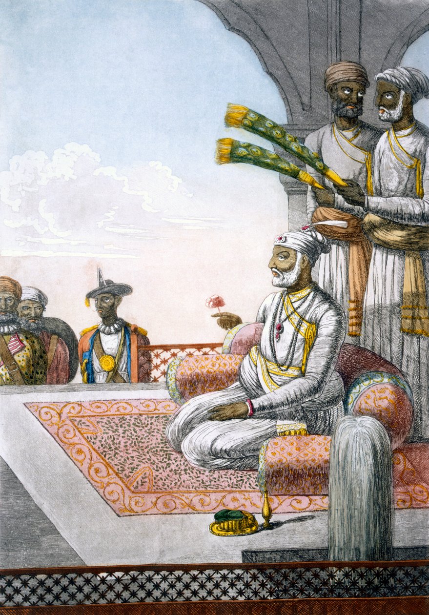 Een Rahjah met bedienden, uit 