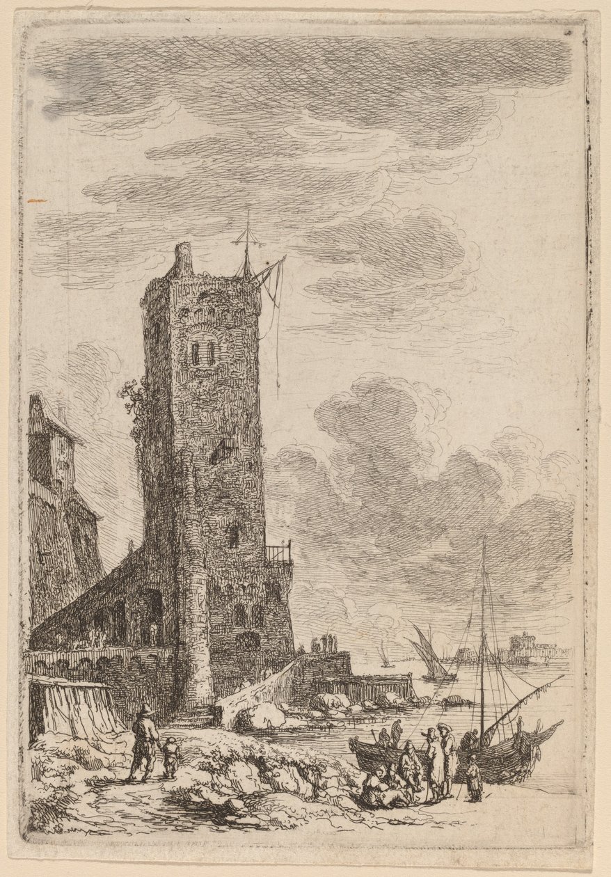 Haven van Livorno door Franz Edmund Weirotter