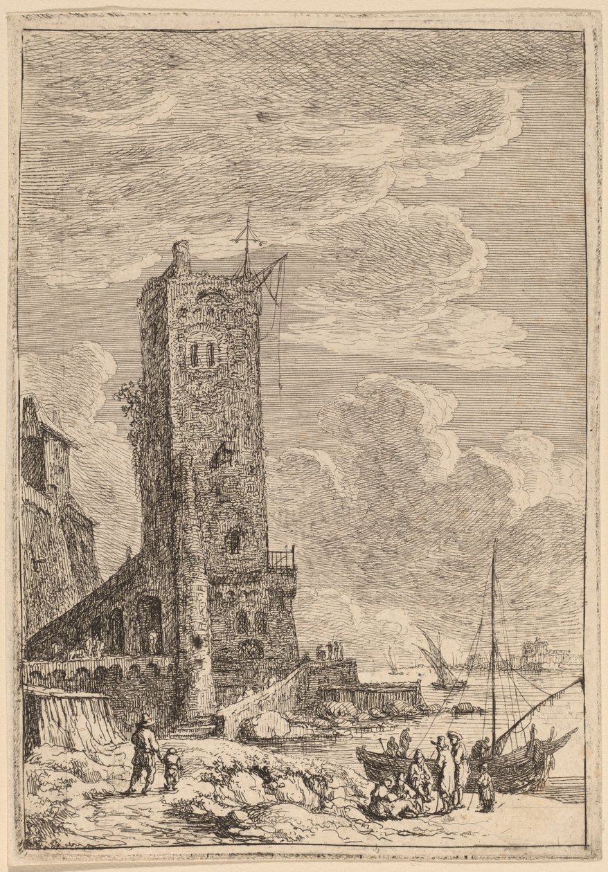 Haven van Livorno door Franz Edmund Weirotter