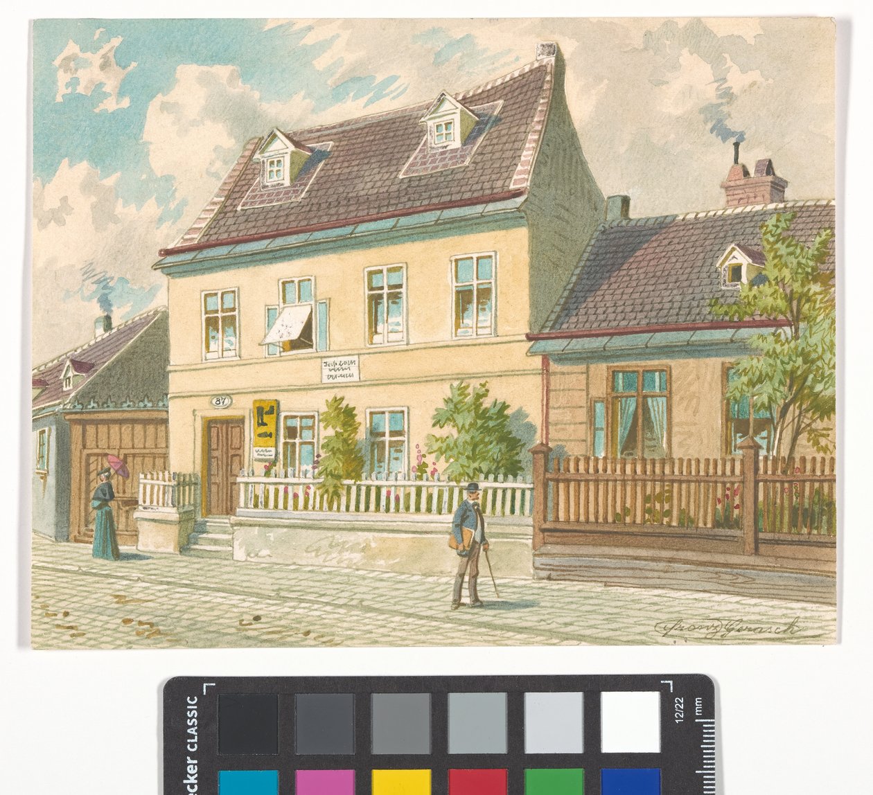 19e district, Gymnasiumstraße 87 - woon- en sterfhuis van Josef Lanner door Franz Gerasch