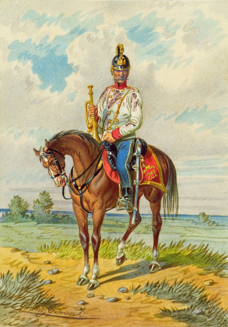 Soldaat te paard door Franz Gerasch