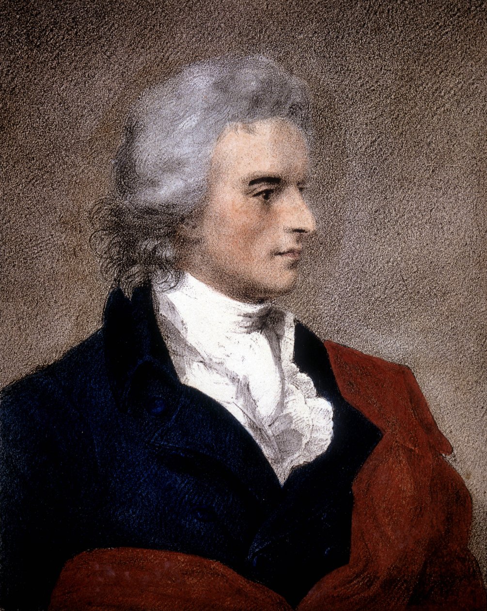 Portret van Friedrich von Schiller (1759 - 1805) naar een schilderij van F. G. von Kugelgen. door Franz Gerhard von Kugelgen