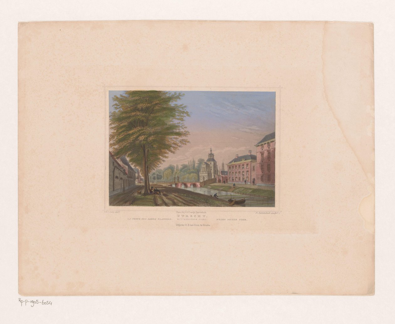 Gezicht op de Wittevrouwenpoort te Utrecht door Franz Hablitschek