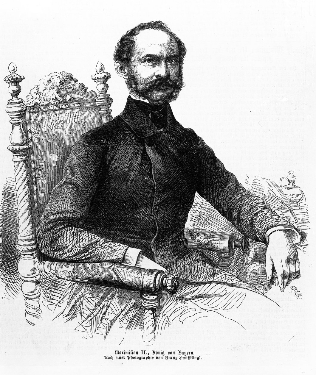 Maximiliaan II (1811-64), koning van Beieren door Franz Hanfstaengl