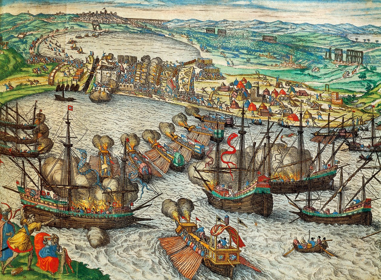 Verovering van La Goulette en Tunis door Karel V door Franz Hogenberg