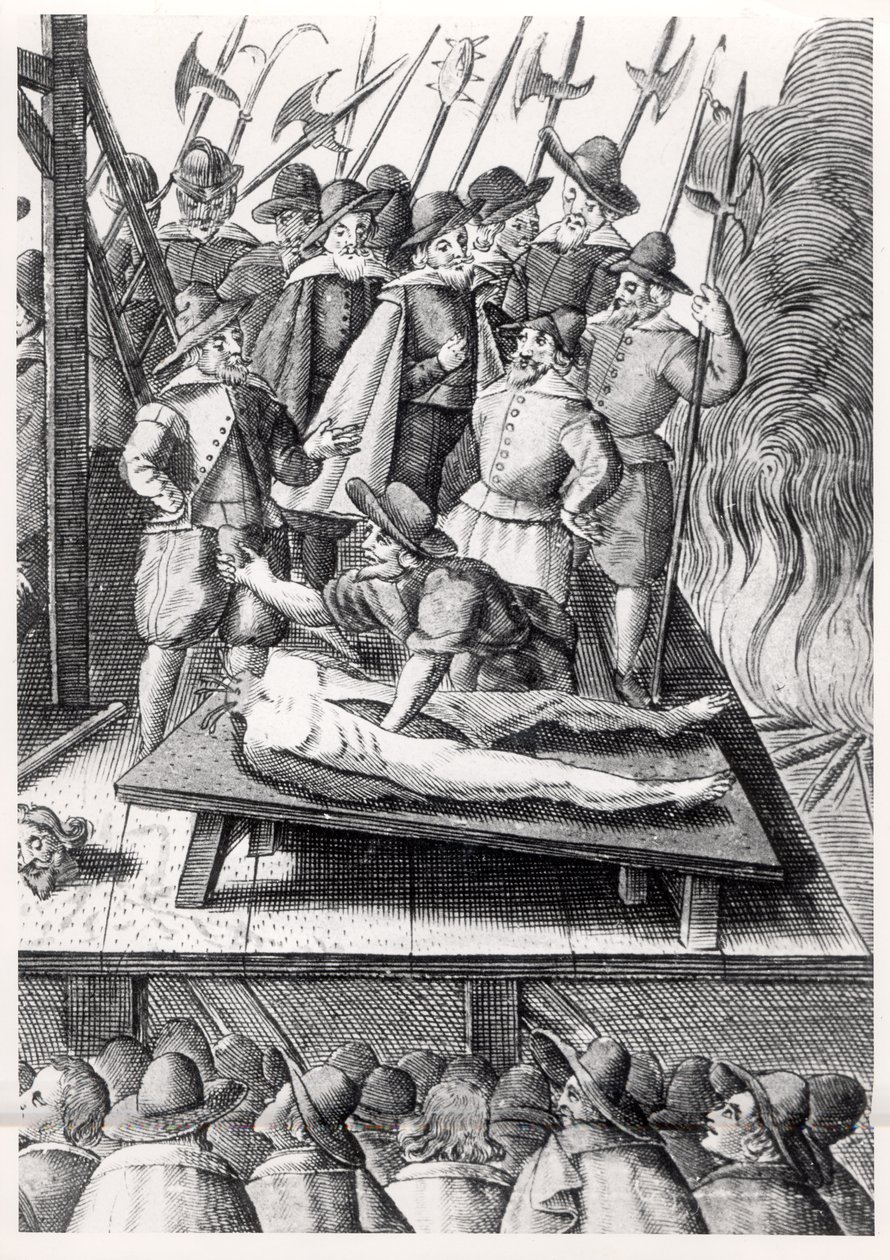 Executie van katholieken in Engeland tijdens het bewind van Elizabeth I door Franz Hogenberg